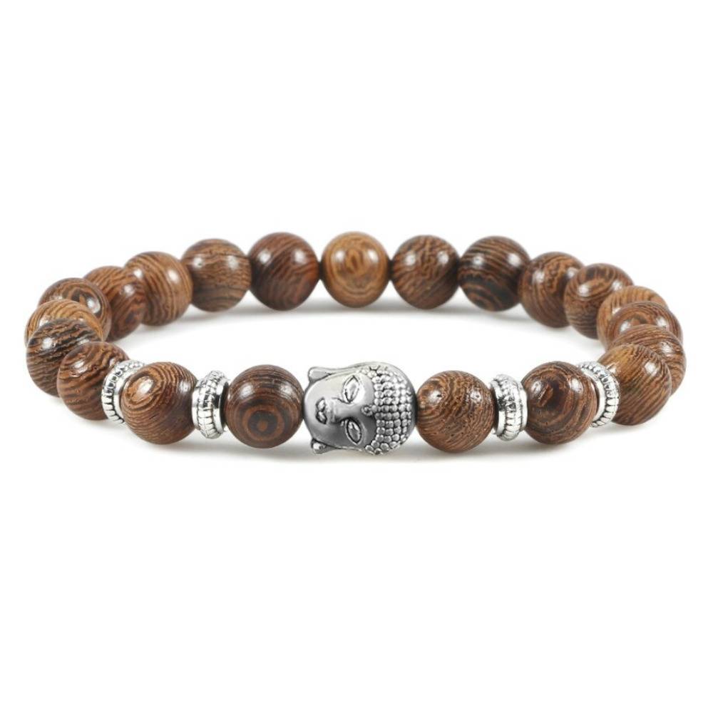 bracelet perle bois tibetain