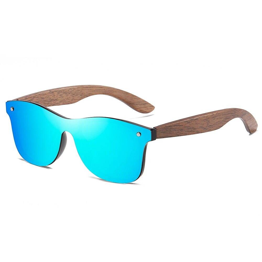 lunettes de soleil en bois skateboard moderne