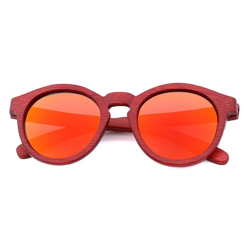 lunettes bois bordeaux orange