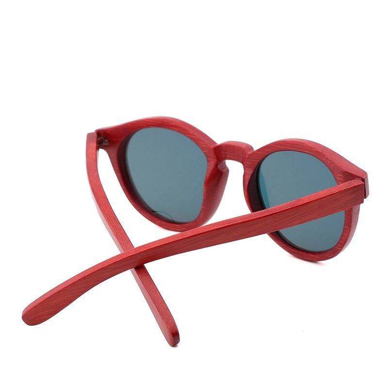 lunettes en bois bordeaux rouge