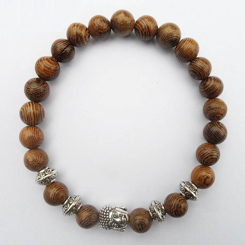 bracelet perle bois tibetain tibet