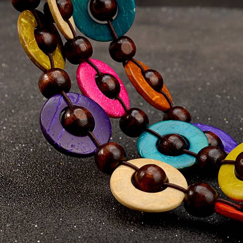 bracelet bois colore colorant