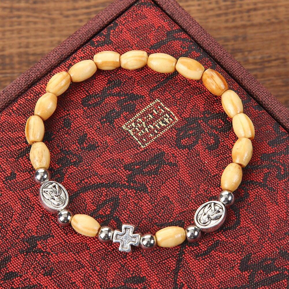 bracelet chretien bois croix