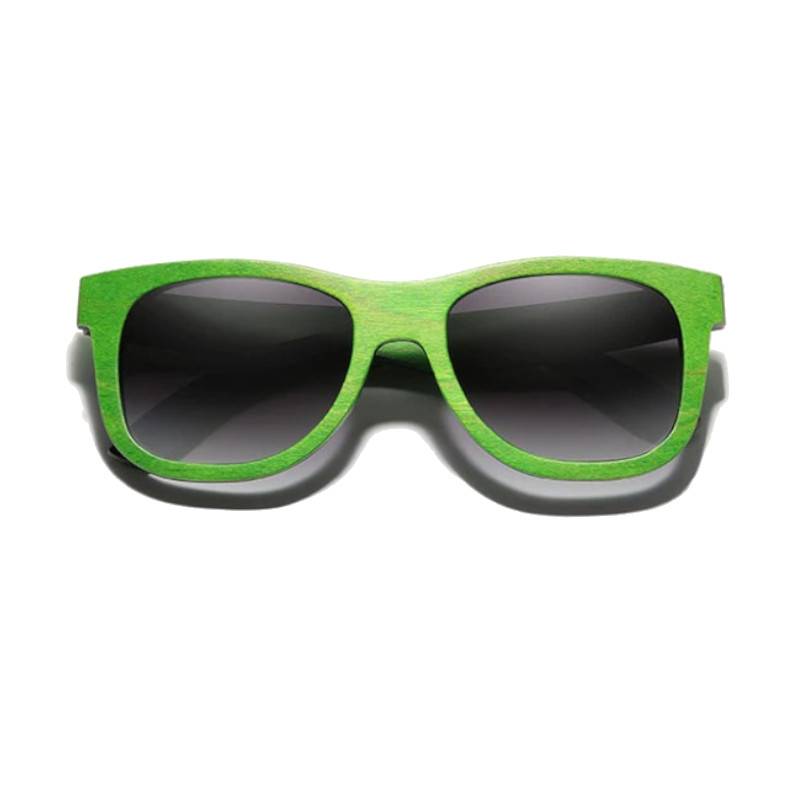 lunettes en bois tendance vert