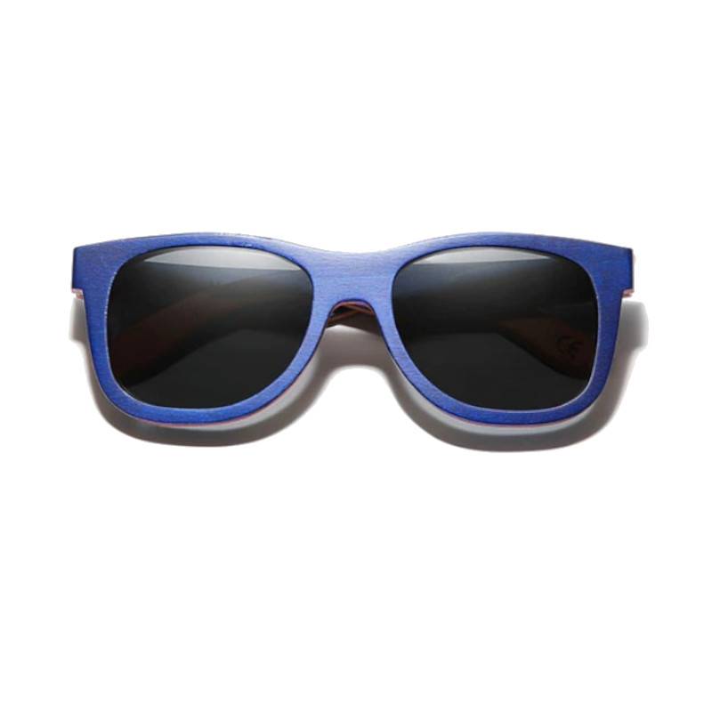 lunette bois style bleu