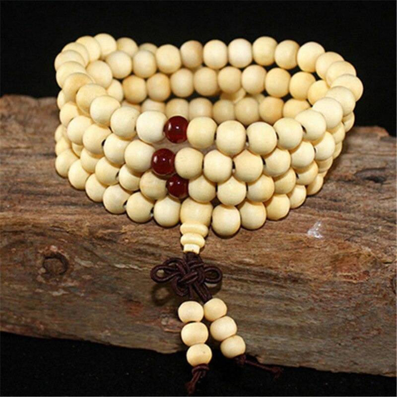 bracelet bois blanc perle