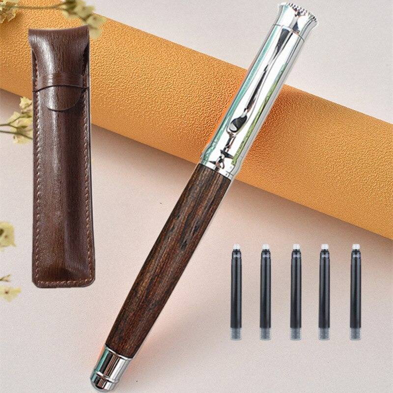 stylo plume bois naturel brut