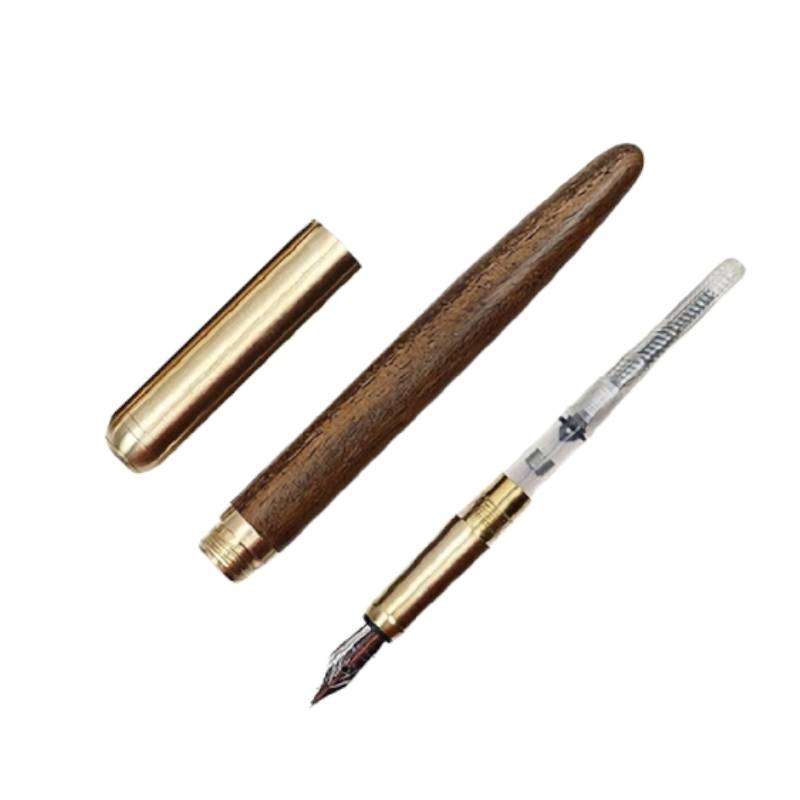 stylo plume en bois tourne encre