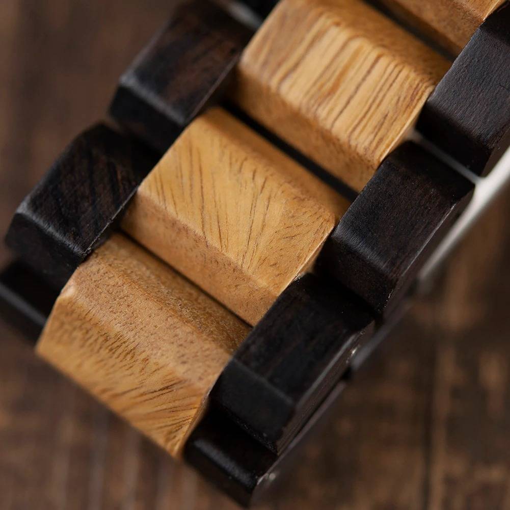 montre en bois automatique bracelet
